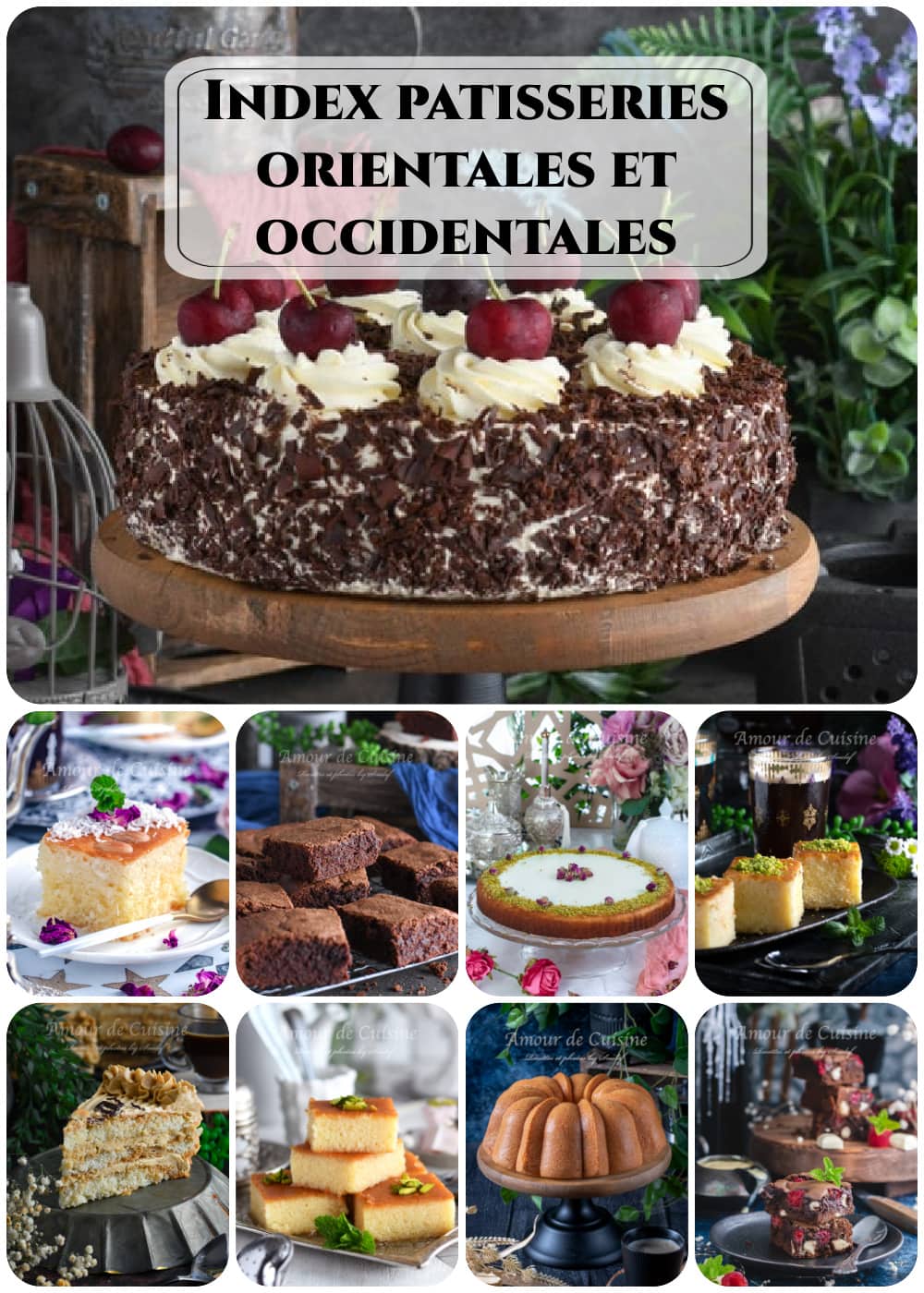 Index patisseries orientales et occidentales