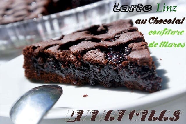 Tarte de Linz chocolat / confiture de mûres maison