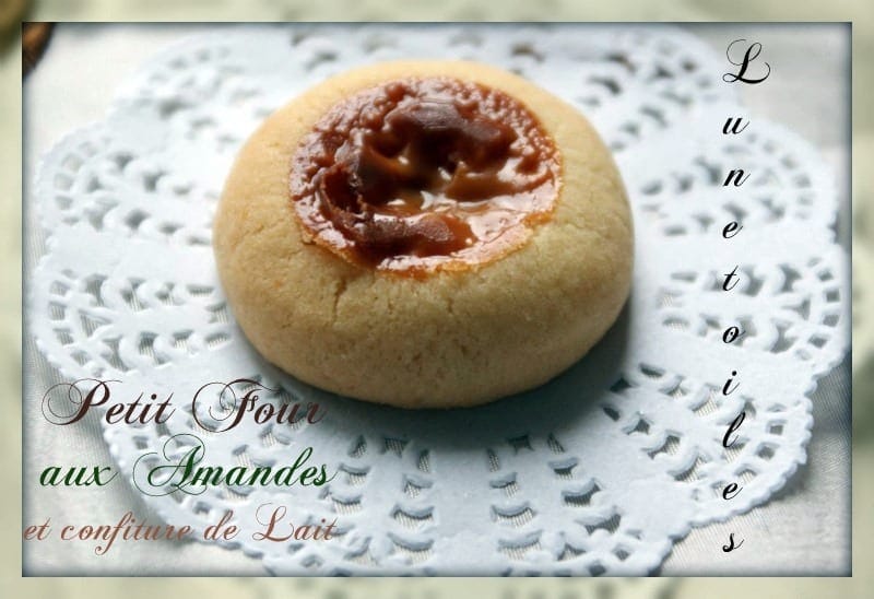 petits fours aux amandes et confiture de lait (bredele)