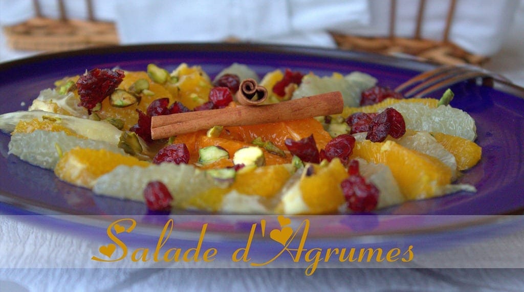 salade d'agrumes, salade d'oranges pamplemousse mandarine salade de fruits d'hiver