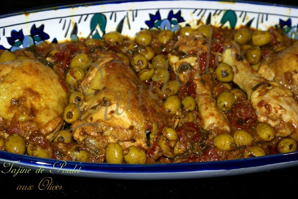 tajine de poulet aux olives à sauce onctueuse