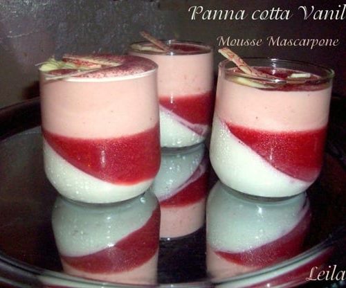 Panna Cotta Vanille Et Mousse Fraises Mascarpone Amour De Cuisine