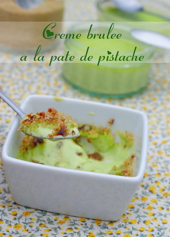 crème brulée a la pistache كريم بريلي بالفستق