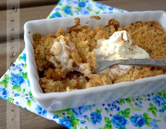 crumble pommes cannelle facile