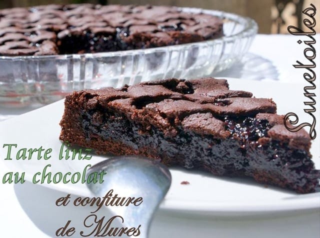 linzer torte chocolat et confiture de mures