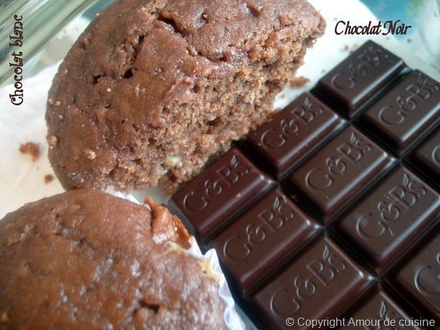 Muffins aux deux chocolats