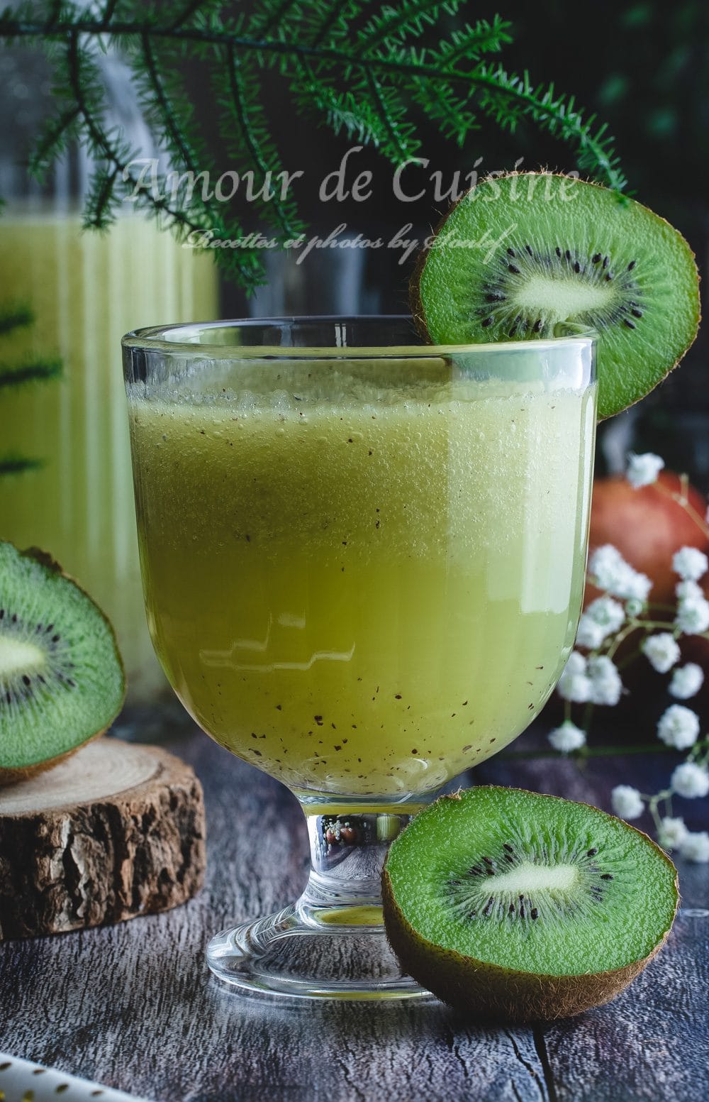 mocktail petillant au kiwi et pomme