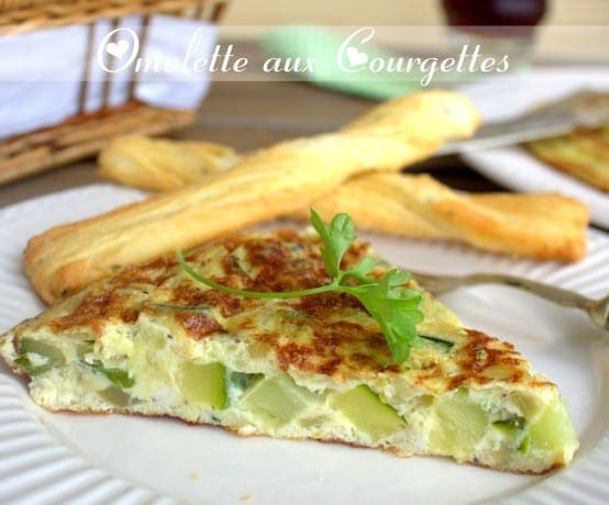 Recette facile de l'omelette aux courgettes