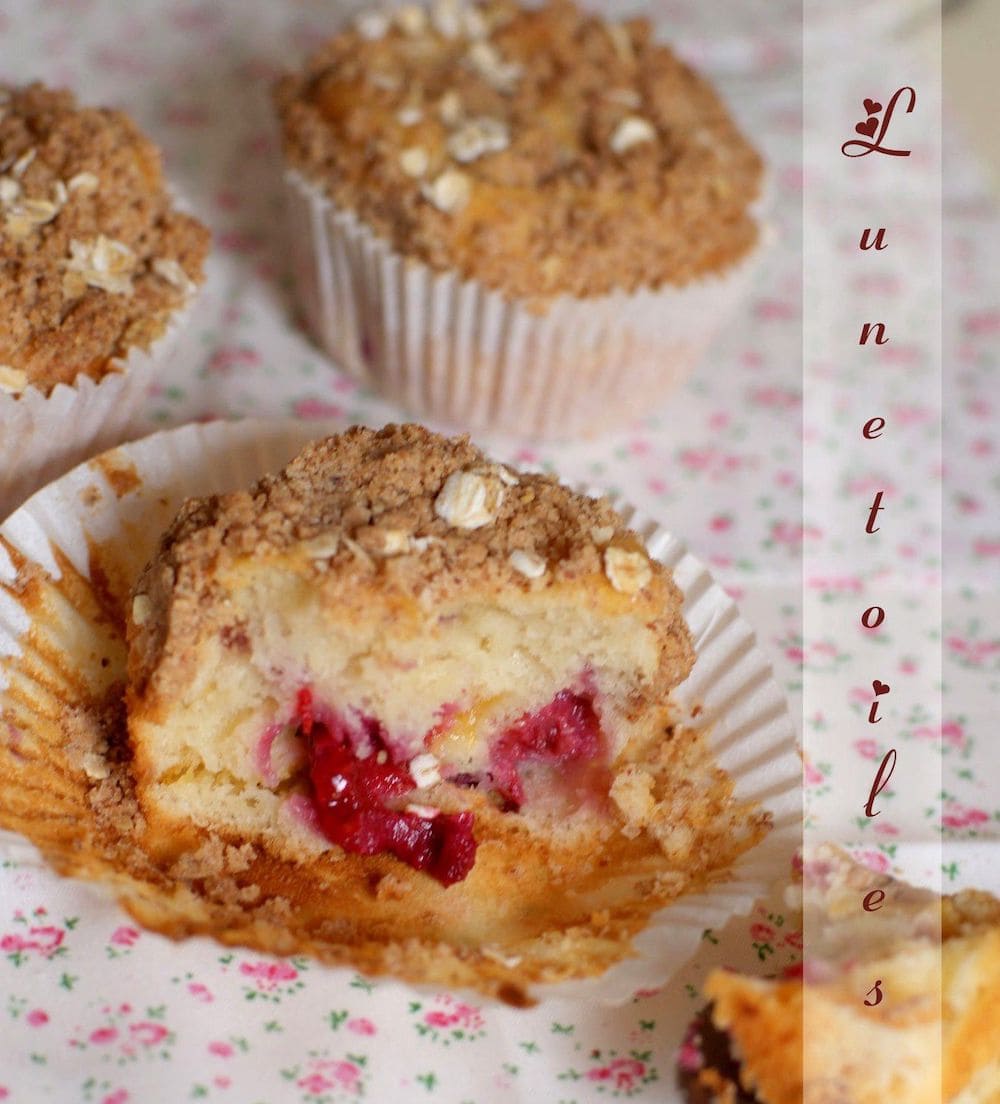 muffins aux framboises et abricots