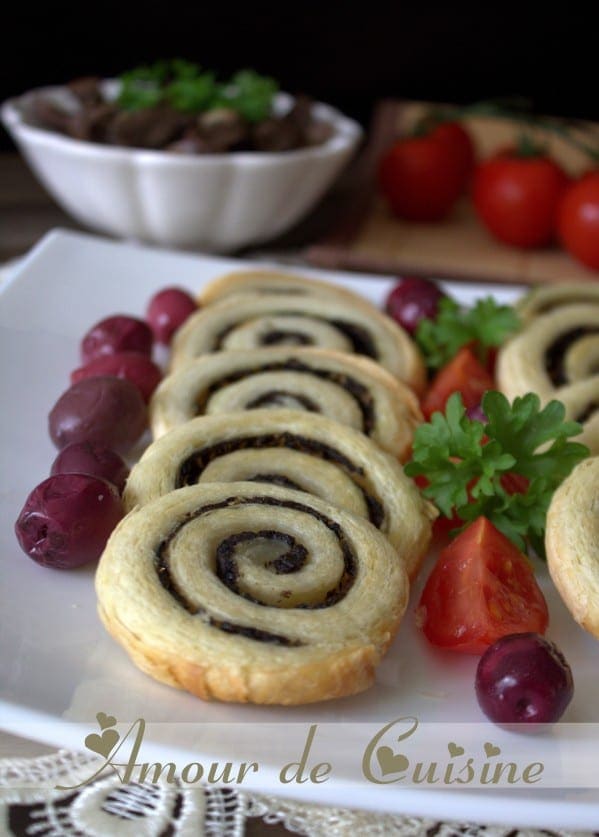 roulés feuilletés à la tapenade