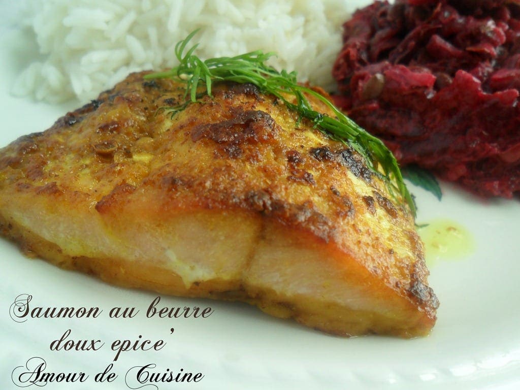 saumon au beurre doux aux epices