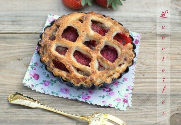 Pie aux fraises, tarte aux fraises confites