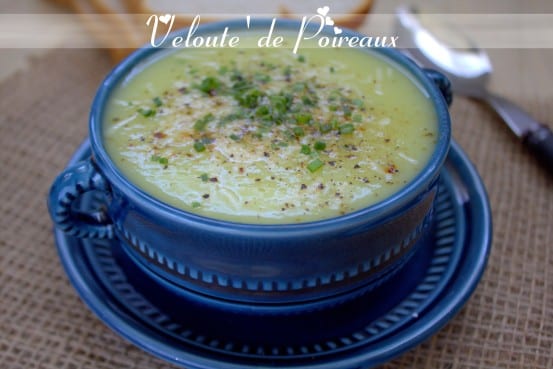 soupe veloutée de poireaux et parmesan