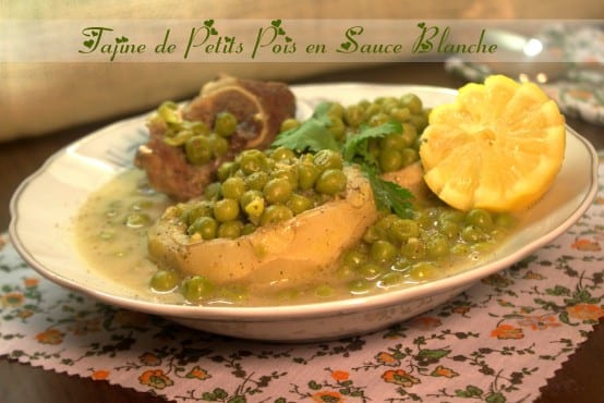 Tajine d’agneau aux petits pois sauce blanche