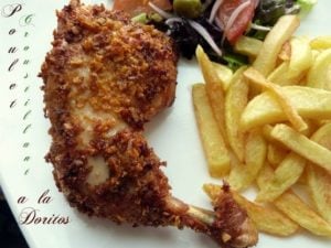 poulet rotis accompagné de frites de pommes de terre