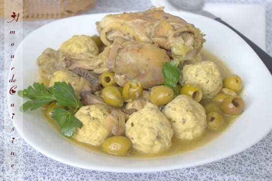 tajine aux boulettes de poulet et olives