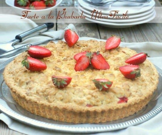 tarte a la rhubarbe et fraises ultra facile