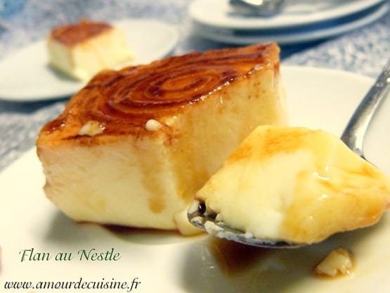 Flan Au Lait Concentre Sucre Facile Nestle Amour De Cuisine