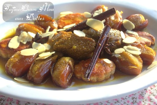 lham hlou bet tmar / tajine hlou aux dattes farcies