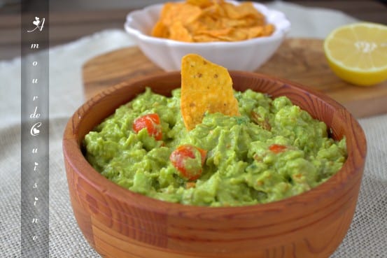 guacamole à deguster avec des nachos