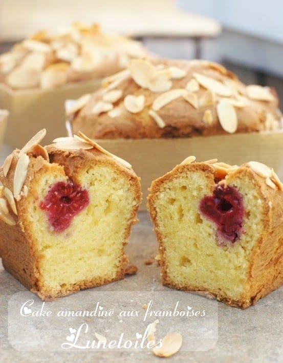 Cake amandine aux framboises / cake sans gluten