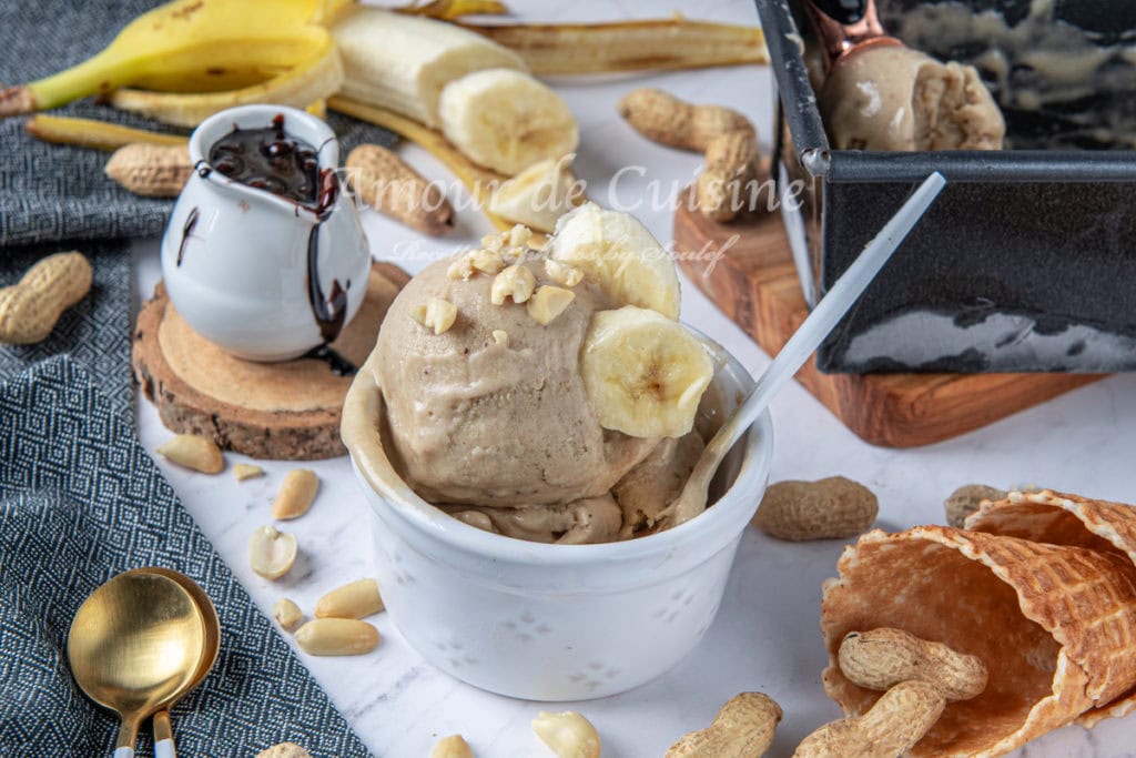 Crème glacée banane et beurre de cacahuète