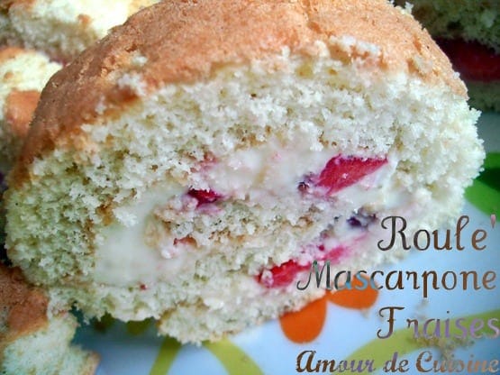 roule mascarpone fraise