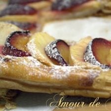 tarte fine aux pommes et prunes