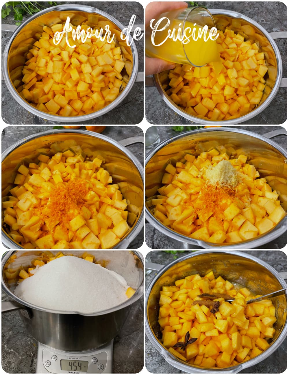 Comment faire la cuisson de la confiture de potiron, citrouille ou courge ?