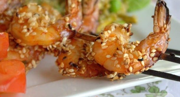 Brochettes De Crevettes Grillees Aux Sesames Amour De Cuisine Brochettes De Crevettes Grillees Aux Sesames Amour De Cuisine
