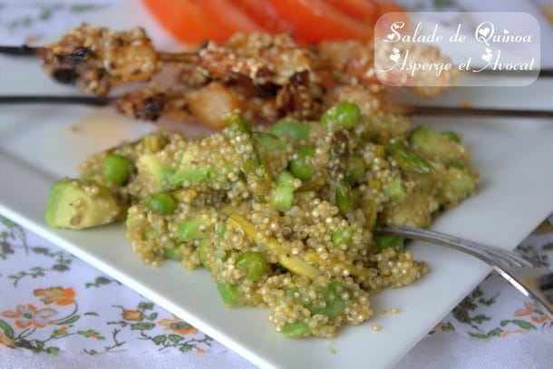 salade de quinoa asperge et avocat