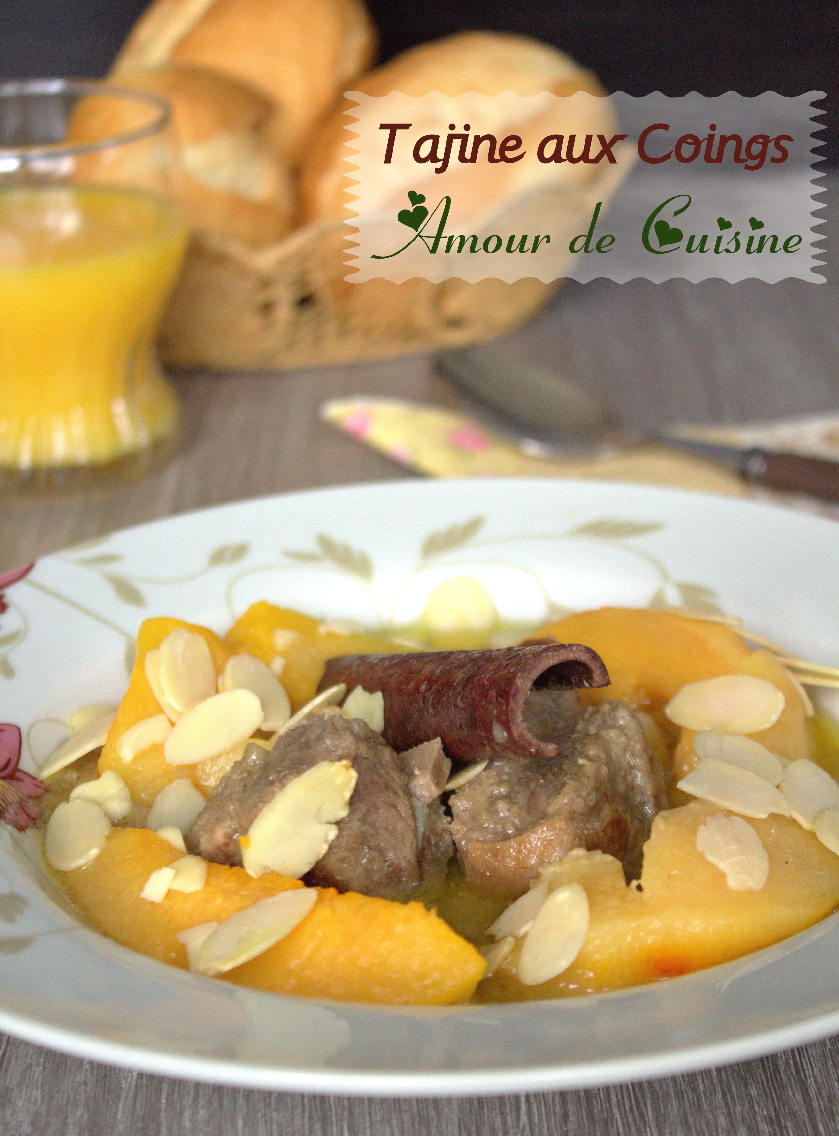 tajine d'agneau aux coings