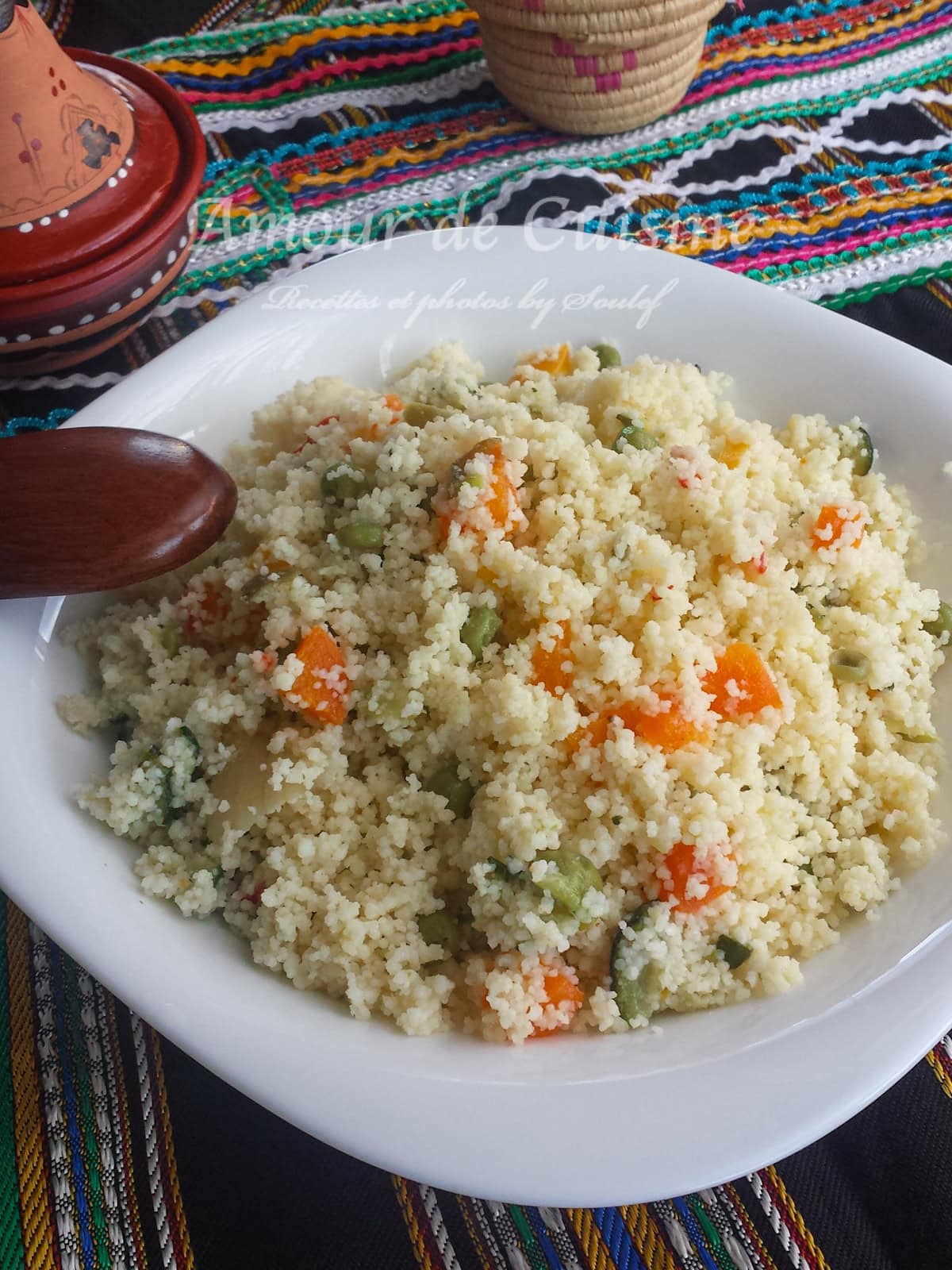 Couscous Amekfoul aux legumes et huile d'olive