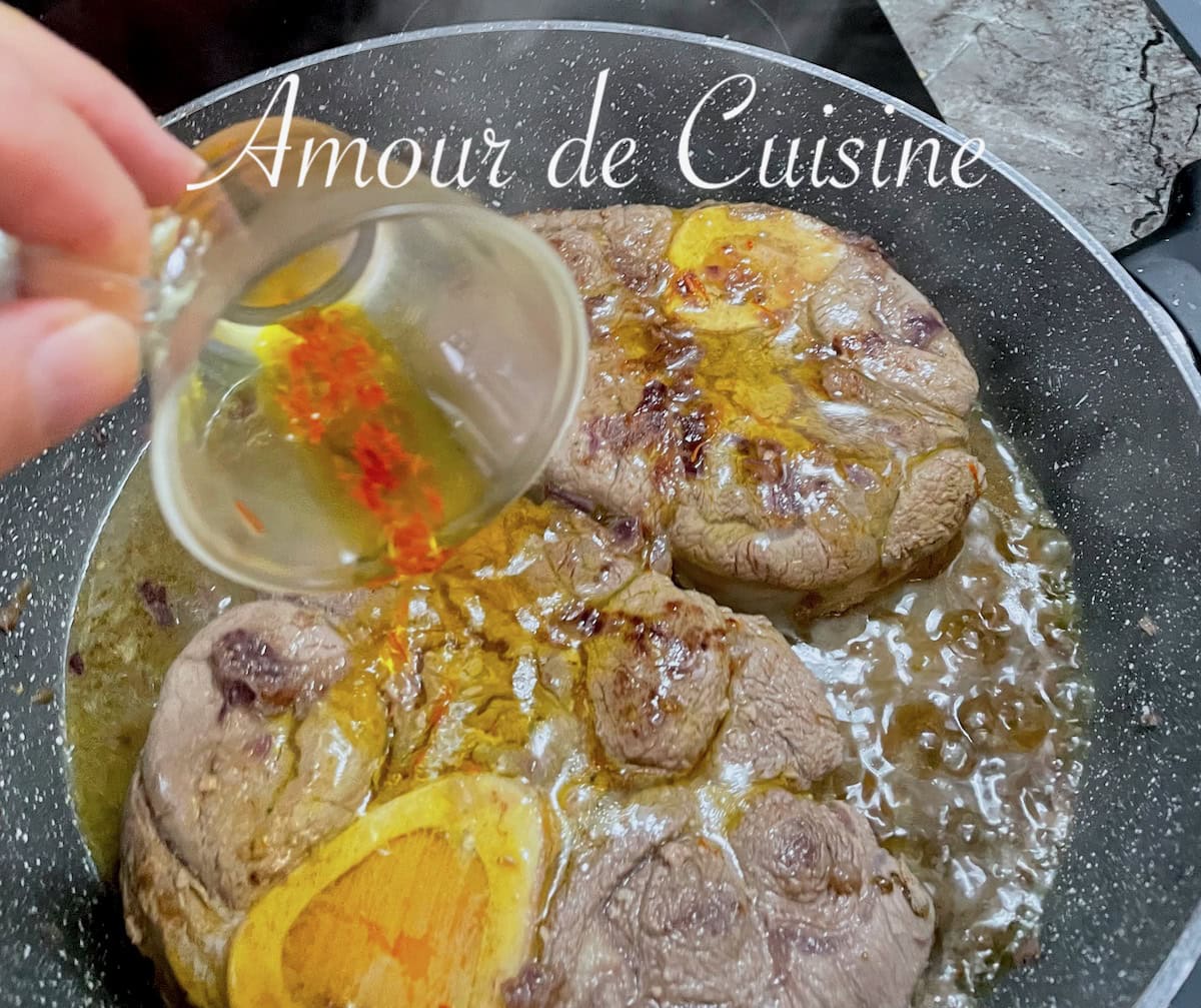 assaisonnement des jarrets de boeuf