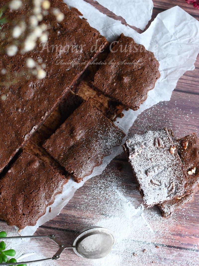 Brownie au chocolat fondant et moelleux