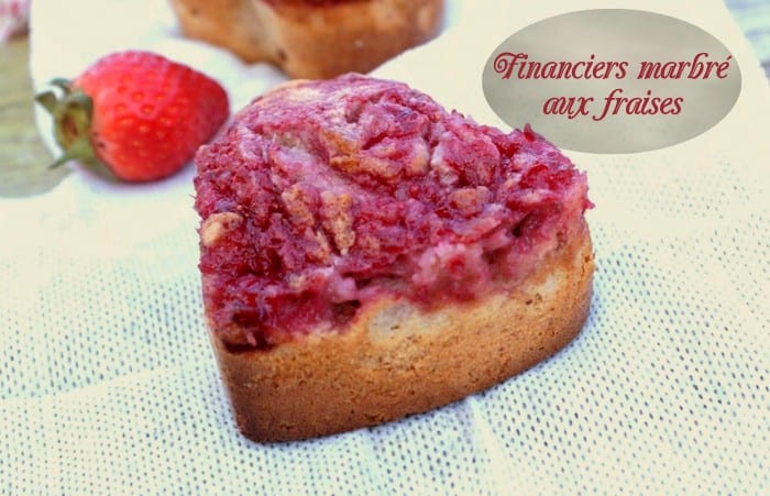 Financiers marbré aux fraises