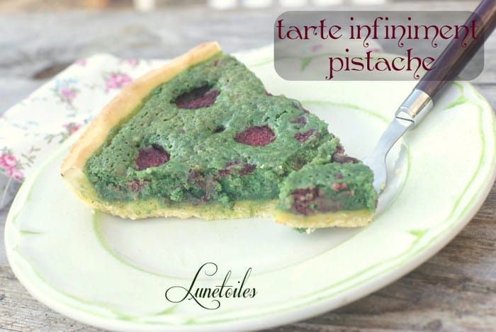 tarte  pistaches framboises