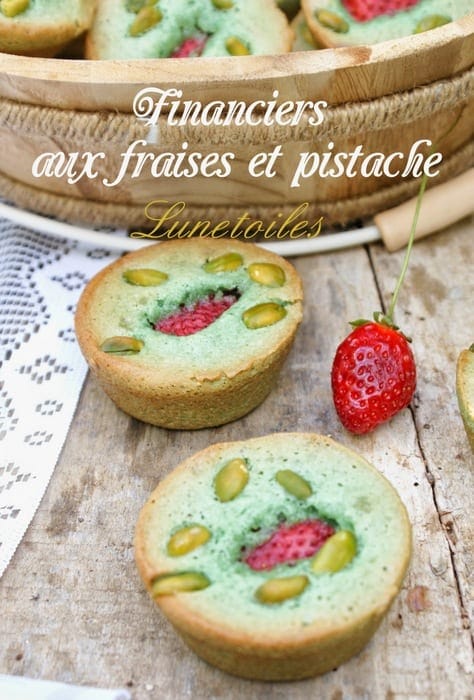 Financiers aux fraises et pistache