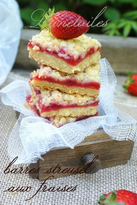 barres streusel aux fraises