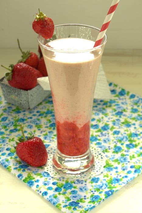 smoothie a la fraise et gelatelli
