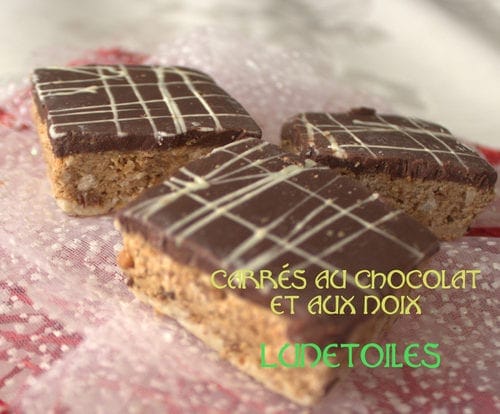 Carres Au Chocolat Et Aux Noix Gateau Marocain Amour De Cuisine Carres Au Chocolat Et Aux Noix Gateau Marocain Amour De Cuisine