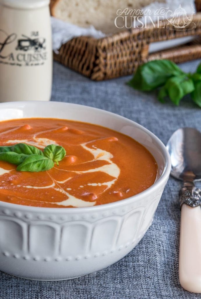soupe de tomate, parfaite et veloutée