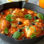plat mediterraneen au poulet et crevettes 081