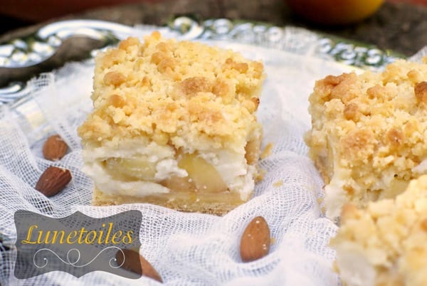 tarte friable aux pommes et creme d'amandes