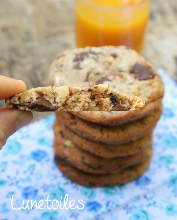 cookies aux pépites de chocolat et noix