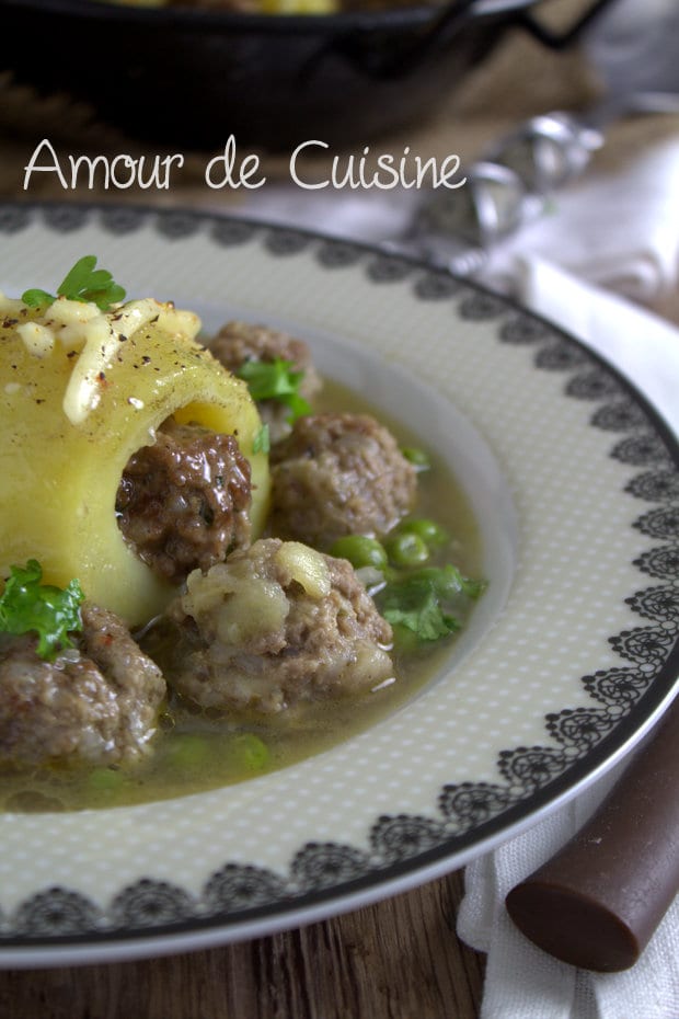 dolma batata: pommes de terre farcies à la viande hachée