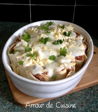 recette de gratin de tortillas a la bolognaise