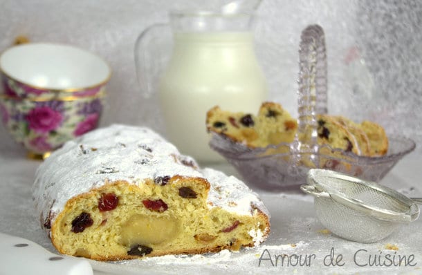 Stollen brioche allemande au massepain