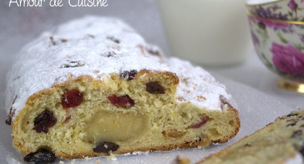 Stollen brioche allemande au massepain