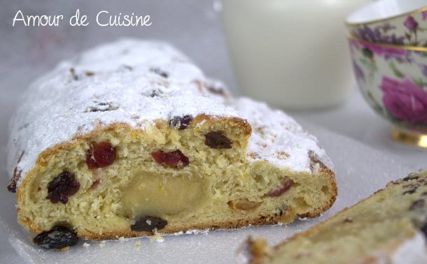 Stollen brioche allemande au massepain